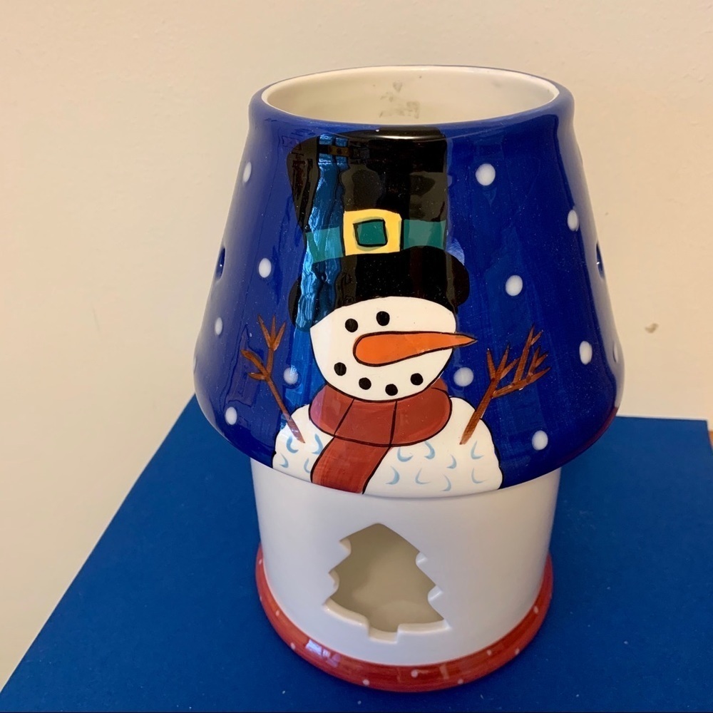 SNOWMAN CANDLE HOLDER (2 PIECE)